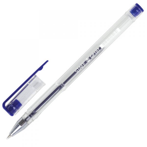 Ручка гелевая "STAFF" 0,5мм Синяя 142788 (50)