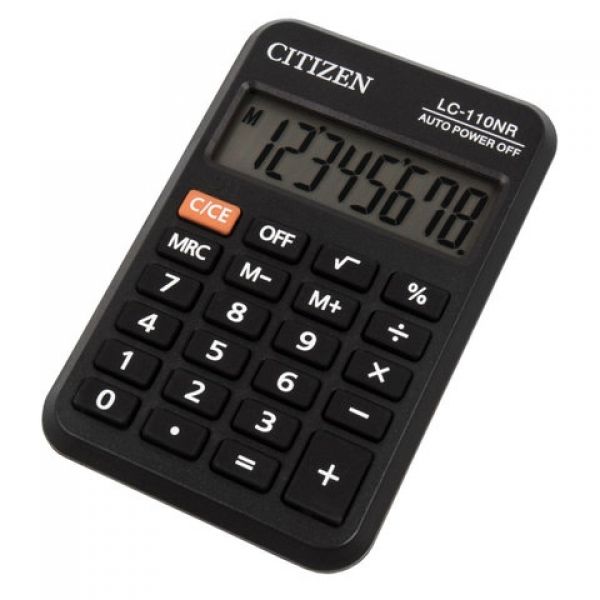Калькулятор  8-р "CITIZEN" карм. LC-110NR черный
