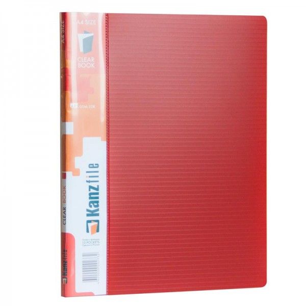 Папка файл 30 карм "Clear Book" 20мм Красная 07М-30К (1/25)