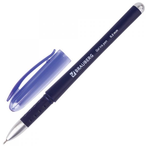 Ручка гелевая "BRAUBERG" 0,5мм синяя 141182 (12)