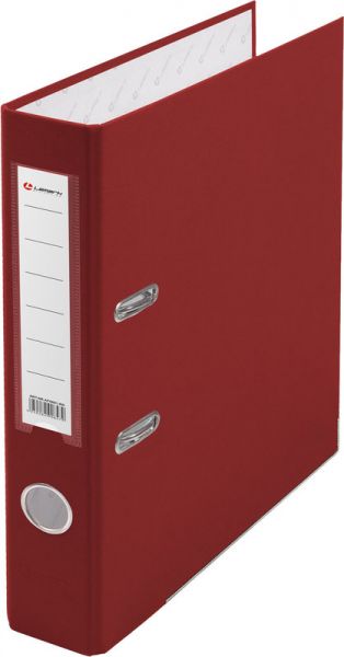 Папка-регистратор 50мм "LAMARK 601" Красный метал.окантовка/карман (42)