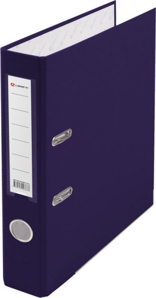 Папка-регистратор 50мм "LAMARK 601" Фиолетовый метал.окантовка/карман (42)