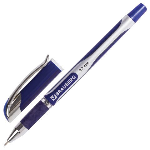 Ручка шарик масл осн "Brauberg Sigma Plus" 0,7мм, синяя 142689 (12)