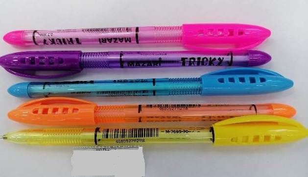 Ручка шарик масл осн "TRICKY" синяя 0.7мм., М-7669-70 (50)