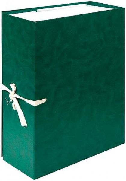 Папка архивная 100мм "LAMARK110" бумвинил, на завязках, зеленая (25)