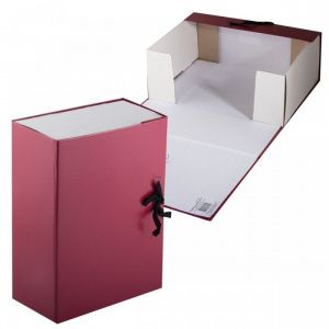 Папка архивная 120мм "LAMARK112" бумвинил, на завязках, бордовая (25)