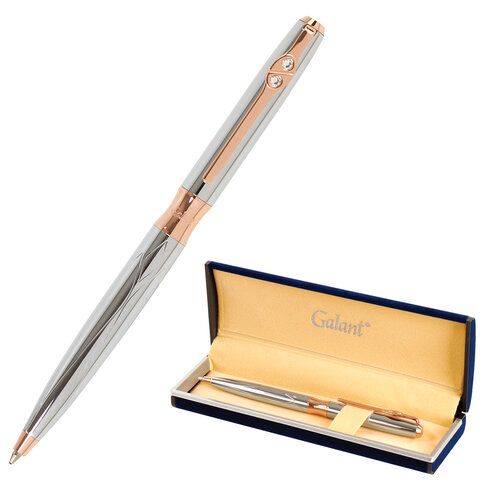 Ручка шариковая "GALANT" Nuance Silver 0.7мм синяя 143520
