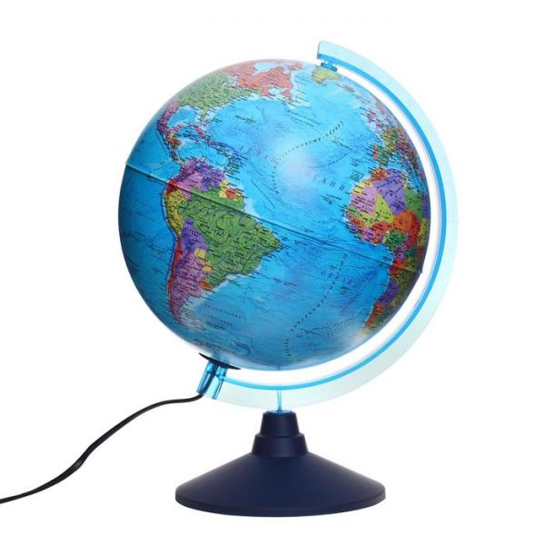 Интерактивный глобус "ДЕНЬ И НОЧЬ" с двойной картой 250мм. с подсветкой. Арт. INT12500308