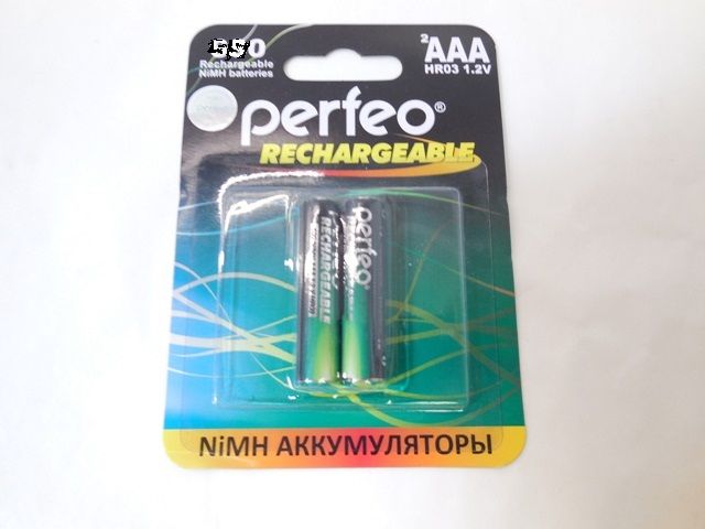 Батарейки R03 Perfeo 550mAh 2шт.(аккумулят.)