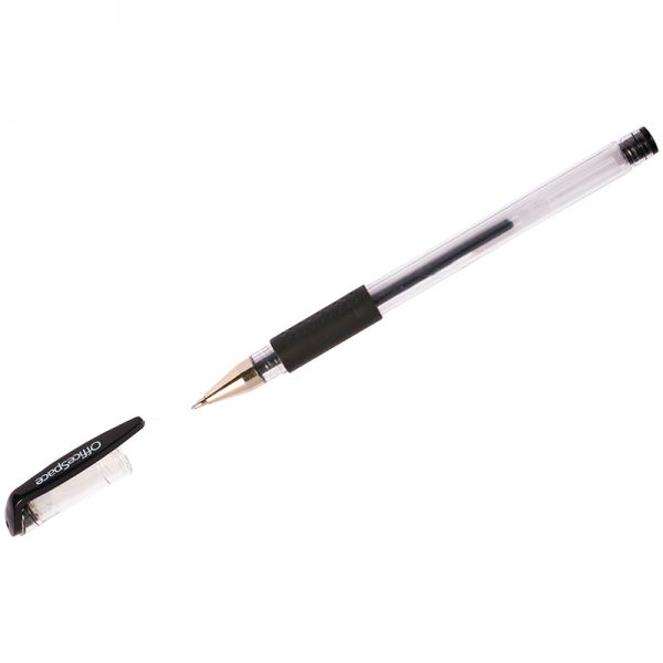 Ручка гелевая "OfficeSpace" черная 0,5мм ГРИП GLL10_1331 (12)