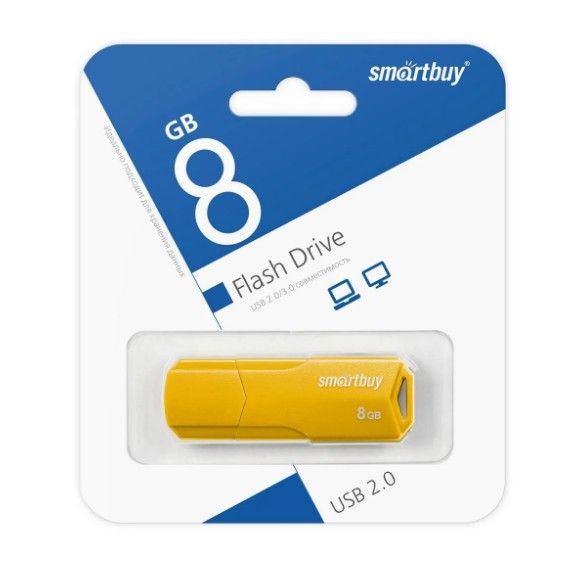 Память Smart Buy 8Gb Clue желтый