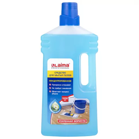 Средство для мытья пола 1 л, LAIMA PROFESSIONAL концентрат, "Утренняя свежесть", 604796