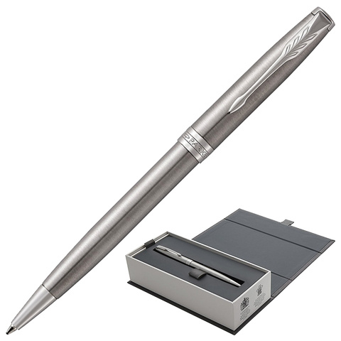 Ручка шариковая PARKER "Sonnet Core Stainless Steel CT", корпус серебристый, 1931512