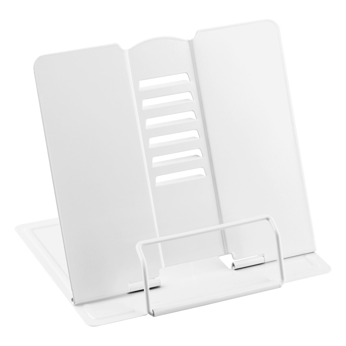 Подставка для книг СТАММ, металлическая, белая ПКМ-31135