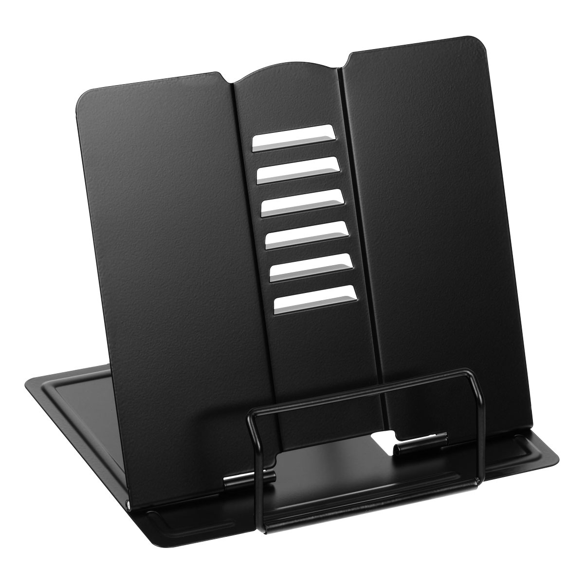 Подставка для книг СТАММ, металлическая, черная ПКМ-31133