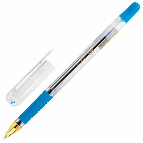 Ручка шариковая BRAUBERG "X-ONE" 0,5мм., синяя, масляная, с грипом, 143985 (12)