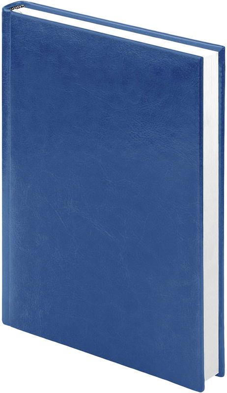 Ежедневник А5 недатиров кож.зам 256стр., SIRIUS LAMARK02401 синий, белый блок