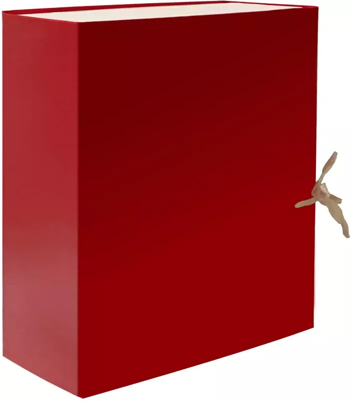 Папка архивная 200мм "LAMARK120" бумвинил, на завязках, красная (25)