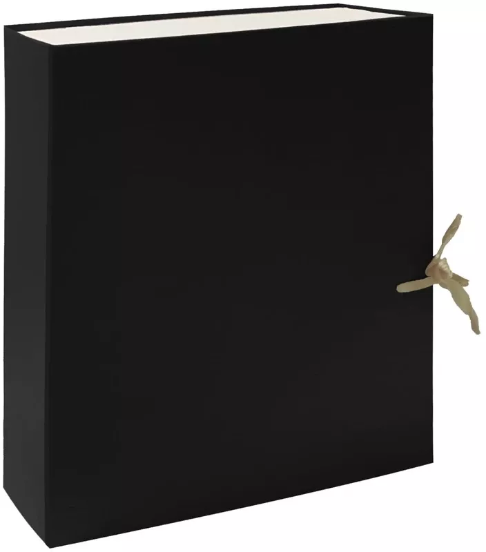 Папка архивная 100мм "LAMARK110" бумвинил, на завязках, черная (25)