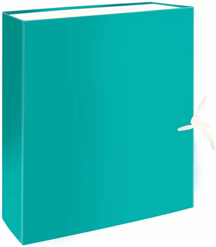 Папка архивная 120мм "LAMARK112" бумвинил, на завязках, бирюзовая (25)