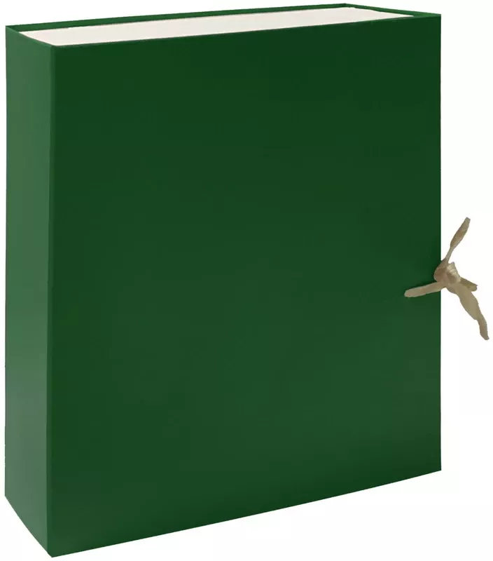 Папка архивная 120мм "LAMARK112" бумвинил, на завязках, зеленая (25)