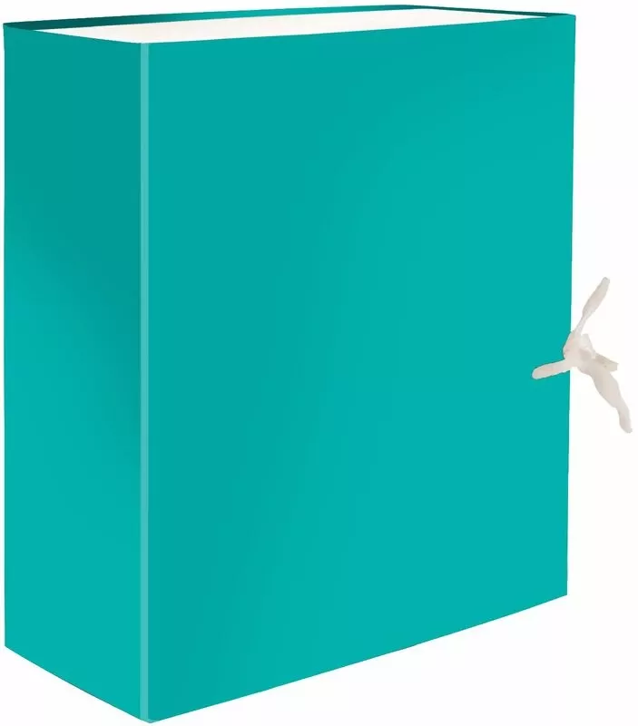 Папка архивная 150мм "LAMARK115" бумвинил, на завязках, бирюзовая (25)