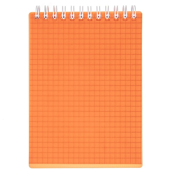 Блокнот 80л А6 "LINE NEON" на гребне, пластик.обложка , Оранжевый 80Б6В1гр_03035 (64)