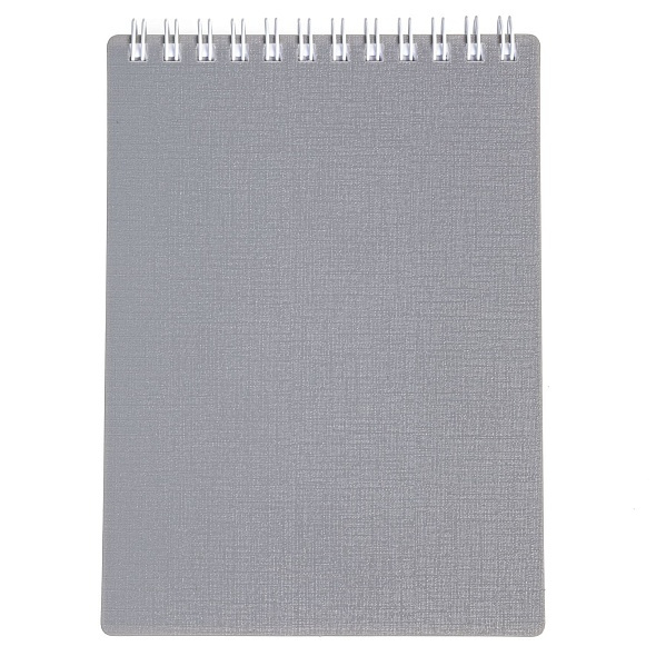 Блокнот 80л А6 "CANVAS" на гребне, пластик.обложка , Серый 80Б6В1гр_05314 (64)