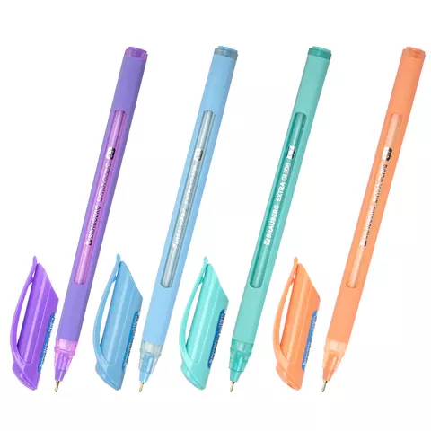 Ручка шариковая BRAUBERG "Extra Glide GT Soft Pastel" 0,7мм, масляная, синяя, 144073 (12)