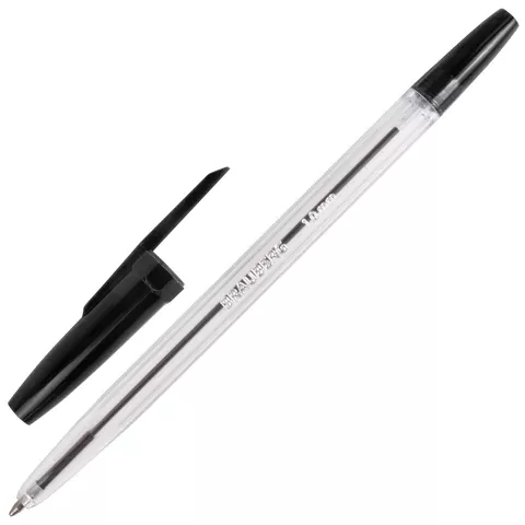 Ручка шариковая BRAUBERG "Line" 1мм Черная 141098 (50)