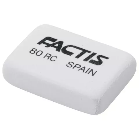 Ластик FACTIS 80 RC (Испания), 28х20х7 мм, белый, прямоугольный, CNF80RC (80)