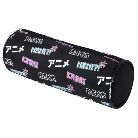 Пенал-косметичка BRAUBERG "Anime", черный, 20х7х7 см, 272295