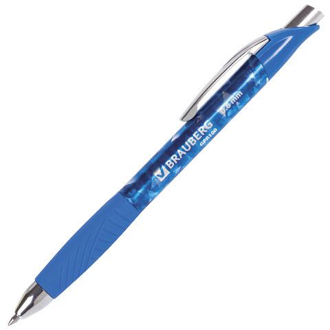 Ручка гелевая автомат. "Brauberg" Jet Gel синяя 0,6мм 142690 (12)