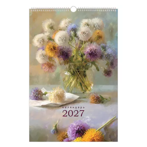 Календарьна гребне с ригелем 2027г.Цветы,118393