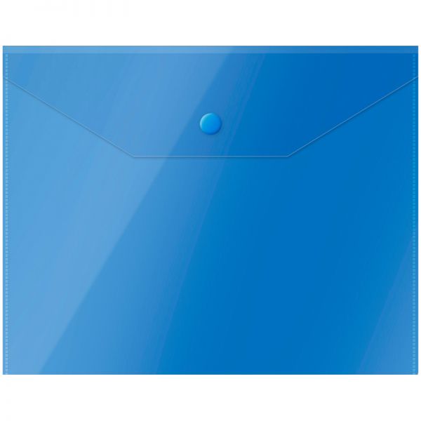 Папка - конверт на кноп. А5 150мкм "OfficeSpace" синяя 267531 (30/100)