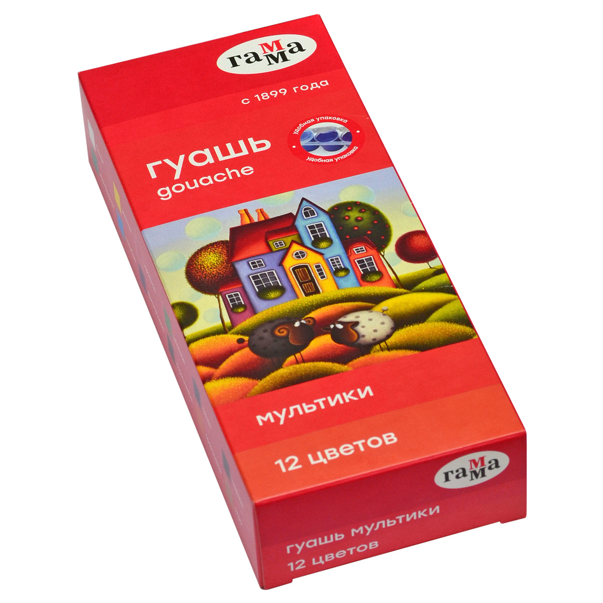 Гуашь 12 цв.15мл. "Мультики" Гамма 100222-12 (24)