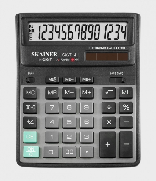 Калькулятор настольный SKAINER SK-714II, (158x203.5мм) 14 разрядов