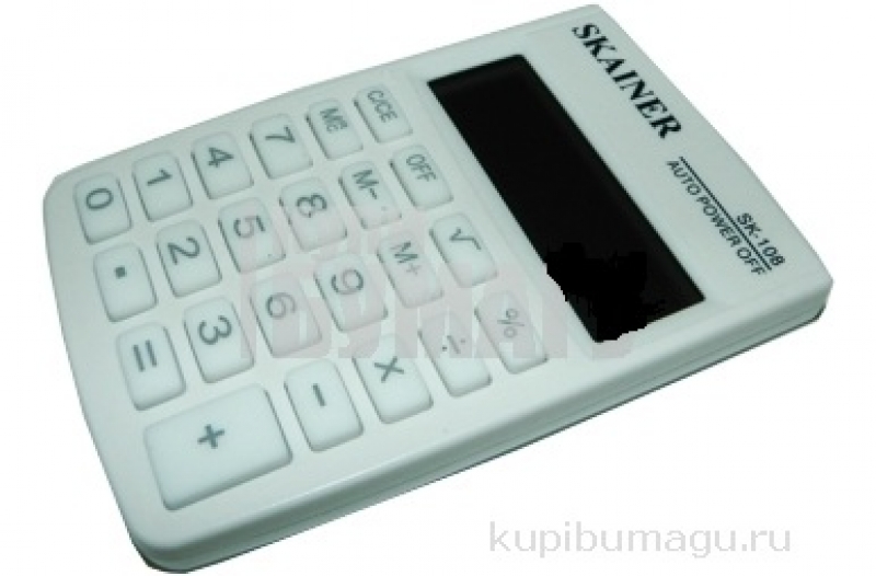 Калькулятор карманный SKAINER SK-108NWH (58x88x10мм), 8 разрядов