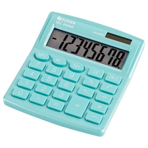 Калькулятор настольный Eleven SDC-805NR-GN, 8 разрядный дв.питание 