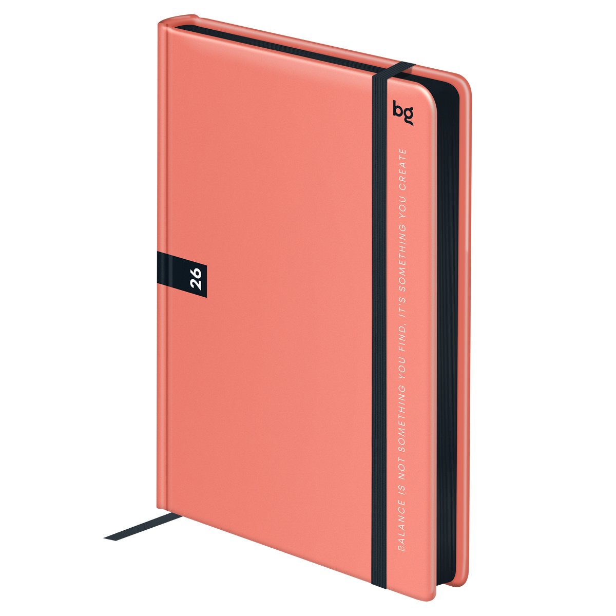 Ежедневник 2026г. А5 BG "Monochrome. Apricot" коралловый, soft touch., DdА5_09617