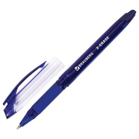 Ручка гелевая  пиши-стирай BRAUBERG X-ERASE,  синяя 0,5мм 143333 (12)