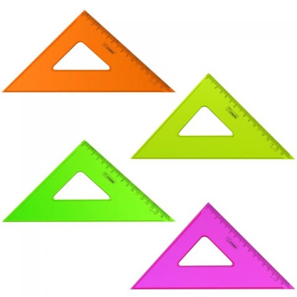 Треугольник  45* 16 см. цветной прозр ТК57 (15)